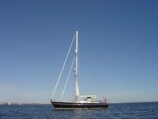 Champagne! voor het eerst voor anker