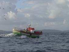 comfortabele vissersboot